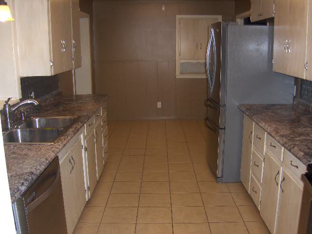 Kitchen with stainless steel appliances