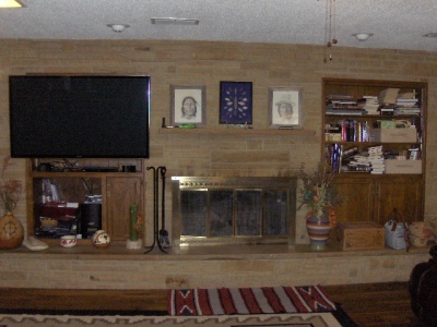 Living Room/ woodburning Fireplace